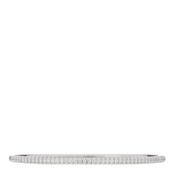18K White Gold Diamond Etincelle de Cartier Bangle Bracelet 16