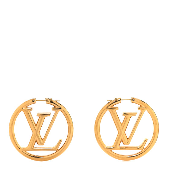 Metal Louise Hoop Earrings Gold