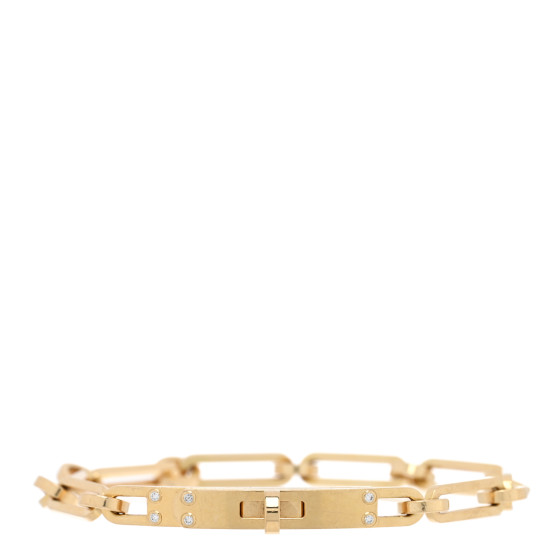 18K Yellow Gold Diamond PM Kelly Chaine Bracelet SH