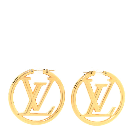 Metal Louise Hoop Earrings Gold