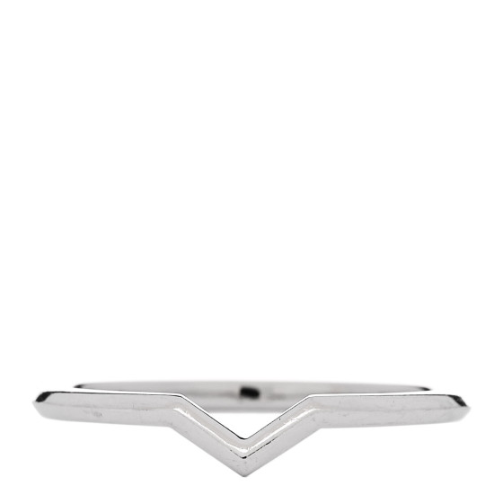 Platinum V Band Ring 56 7.5