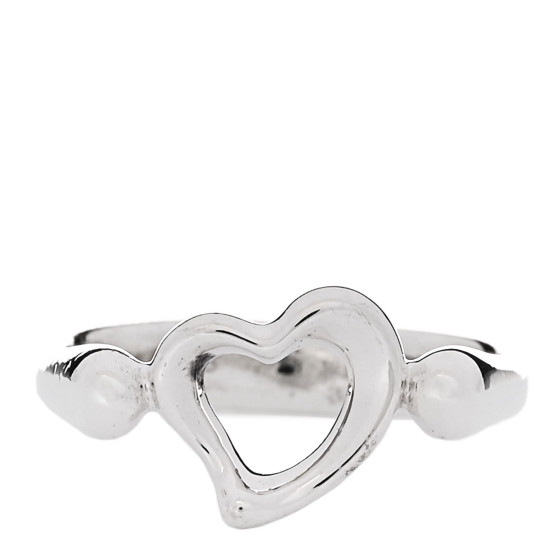 Sterling Silver Elsa Peretti Open Heart Ring 47 4