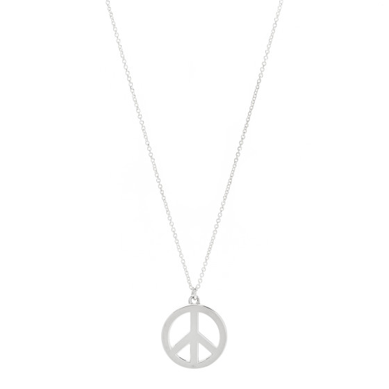 Sterling Silver Peace Pendant Necklace