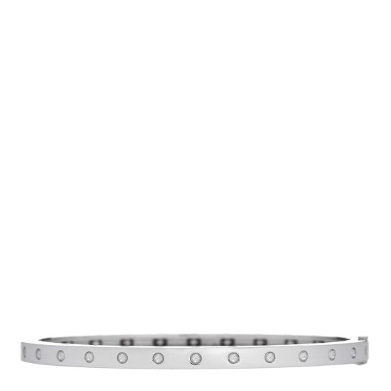 18K White Gold Symphony Pois Moi Oval Bangle Bracelet