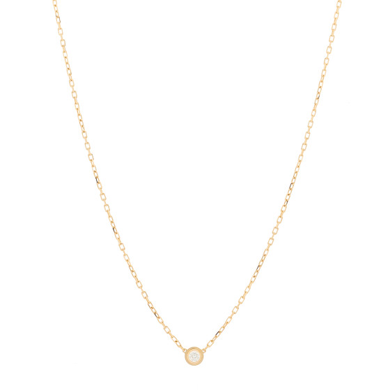 18K Pink Gold Diamond SM D'Amour Pendant Necklace