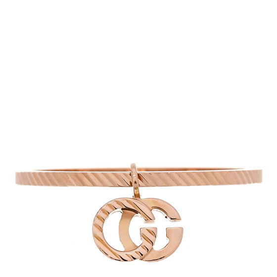 18K Rose Gold GG Running Charm Ring 53 6.5