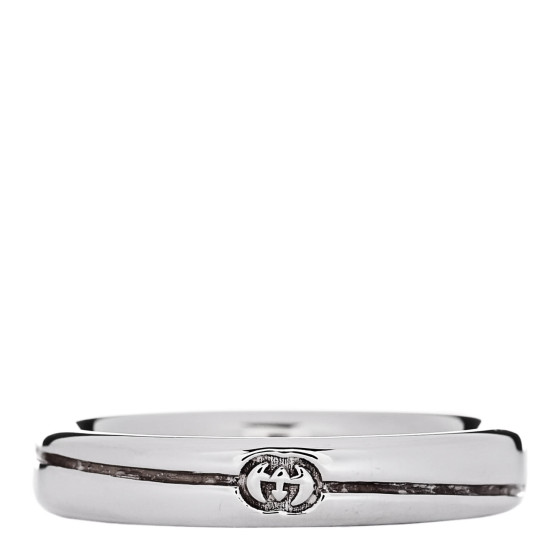 Sterling Silver Interlocking G Narrow Band Ring 56 7.75