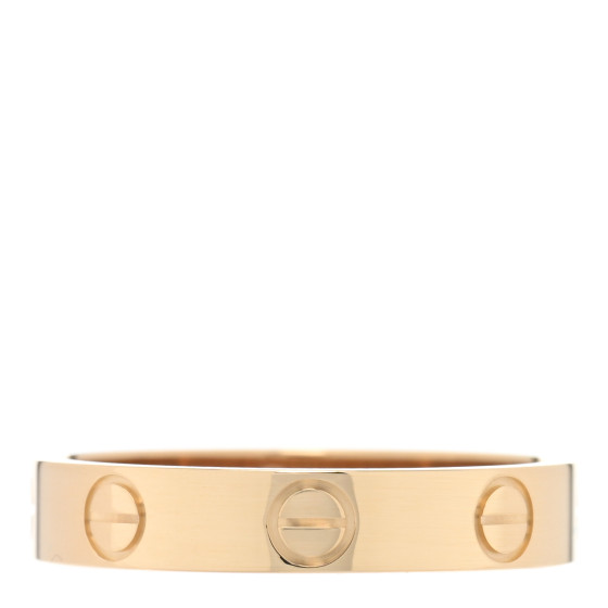 18K Yellow Gold 3.5mm LOVE Wedding Band Ring 52 6