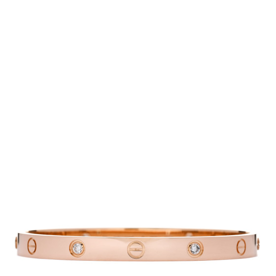18K Pink Gold 4 Diamond LOVE Bracelet 18