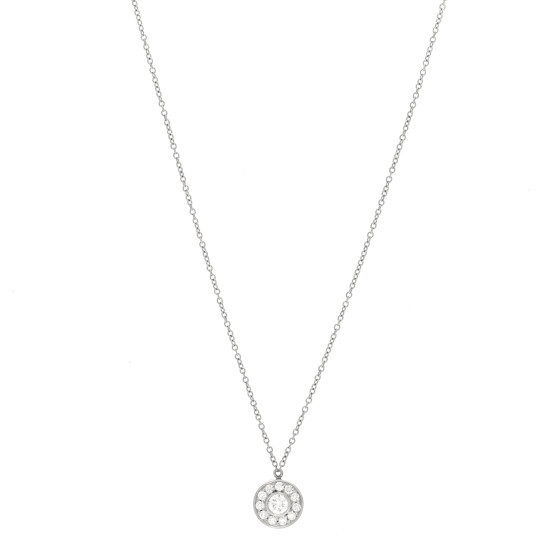 Platinum Diamond .32ctw Circlet Pendant Necklace
