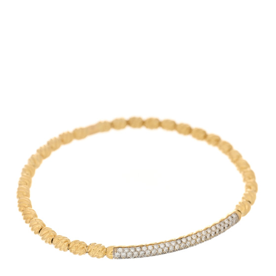 18K Yellow Gold Diamond Petite Pave Flex Bracelet
