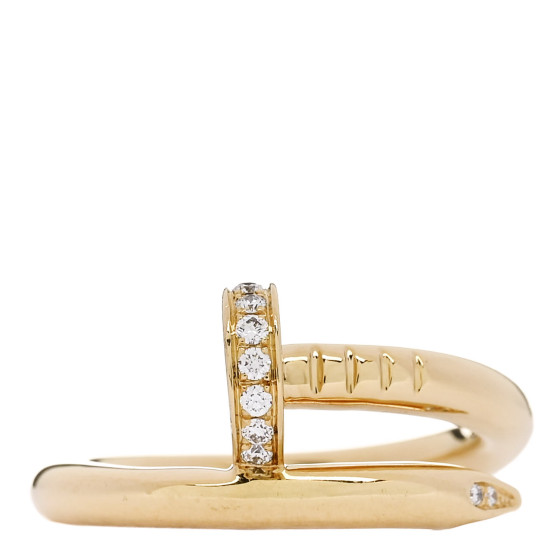18K Yellow Gold Diamond Juste Un Clou Ring 51 5.75