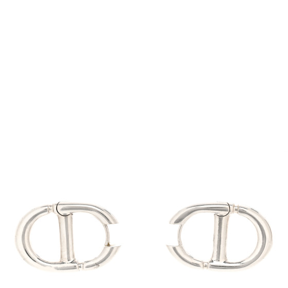 Metal CD Earrings Silver