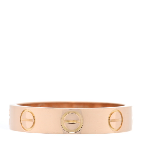 18K Pink Gold 3.5mm LOVE Wedding Band Ring 46 3.75