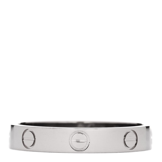 18K White Gold 3.5mm LOVE Wedding Band Ring 59 8.75