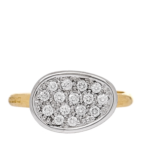 18K Yellow White Gold Diamond Lunaria East West Ring 54 7