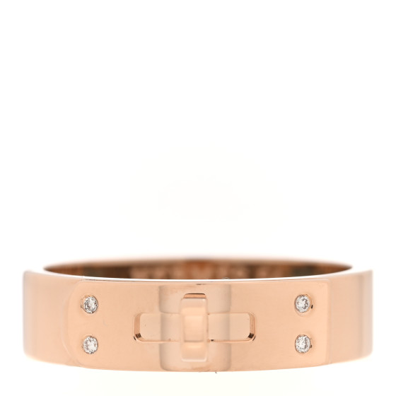 18K Rose Gold Diamond PM Kelly Ring 54 7