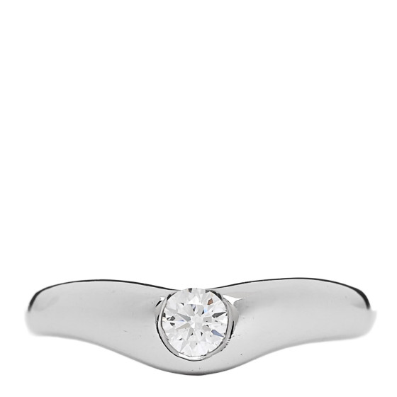 Platinum Diamond Elsa Peretti Curved Band Ring 50 5.5