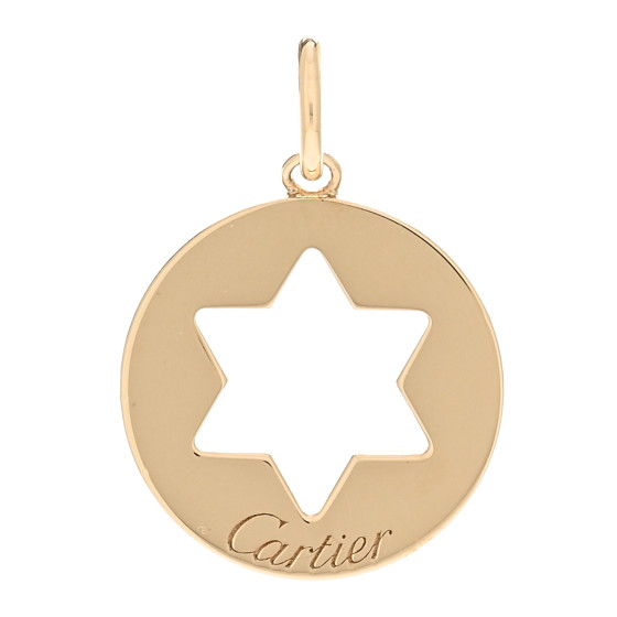 18K Yellow Gold Star of David Symbol Pendant