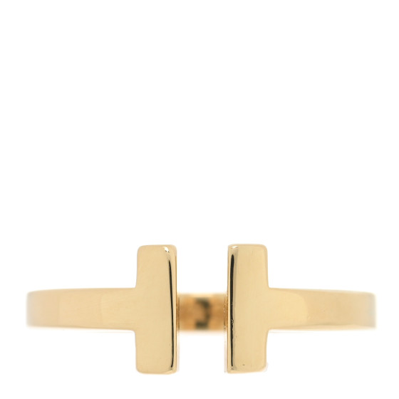 18K Yellow Gold T Square Ring 50 5.5