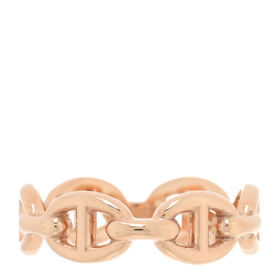18K Rose Gold PM Chaine D'Ancre Enchainee Ring 51 5.75