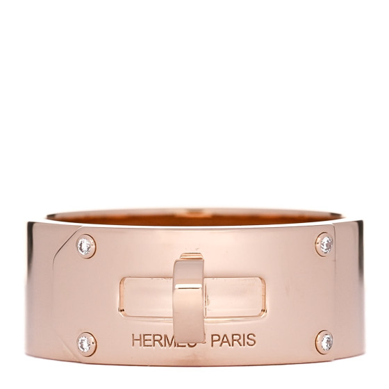 18K Rose Gold Diamond GM Kelly Ring 55 7.25