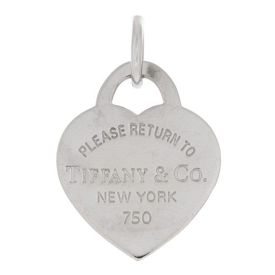 18K White Gold Return To Tiffany Heart Tag Charm