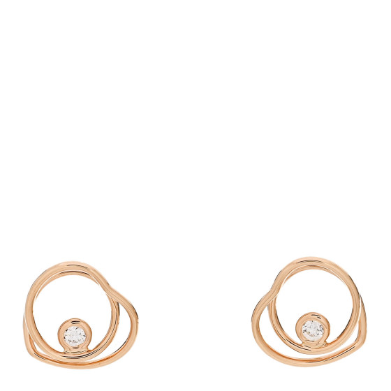 18K Rose Gold Diamond TPM Vertige Coeur Earrings