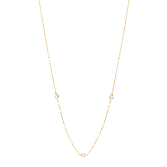 18K Yellow Gold Elsa Peretti Diamonds by the Yard 3 Station Necklace