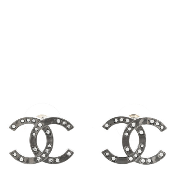 Ruthenium Crystal CC Earrings