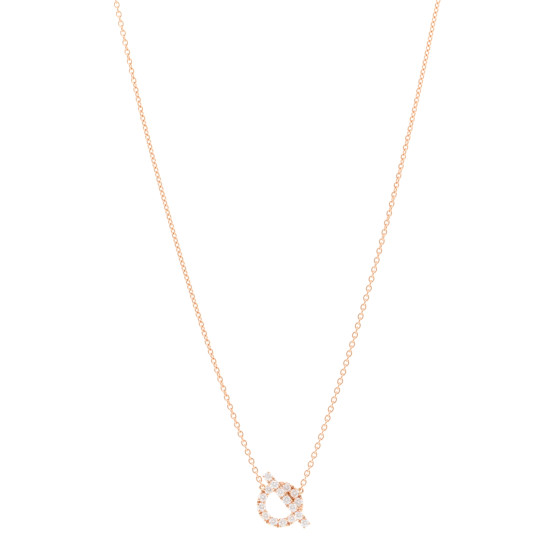 18K Rose Gold Diamond Finesse Pendant Necklace