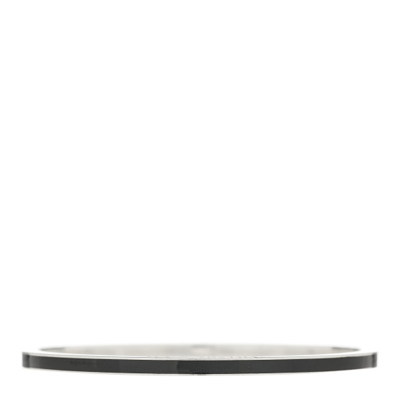 Sterling Silver Enamel Striped Bangle Bracelet Black