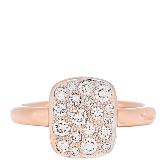 18K Rose Gold Diamond .30ctw Rectangular Sabbia Ring 44 3