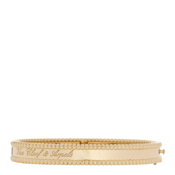 18K Yellow Gold Perlee Signature Bangle Bracelet S