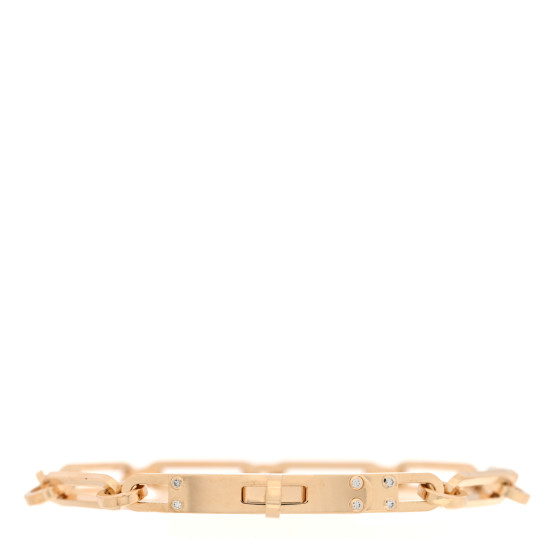 18K Yellow Gold Diamond PM Kelly Chaine Bracelet SH