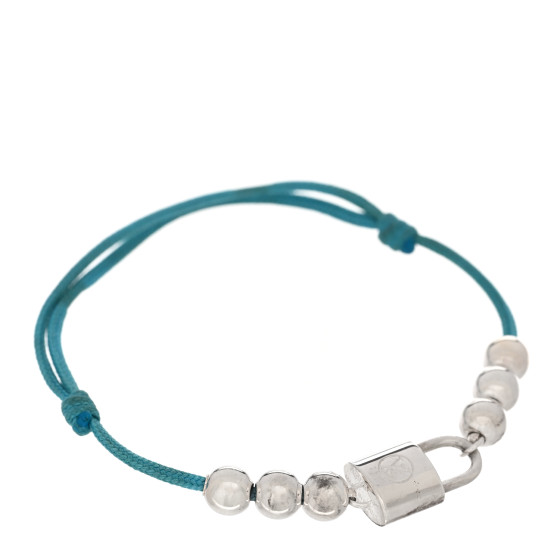 Sterling Silver Lockit Beads Bracelet Sky Blue