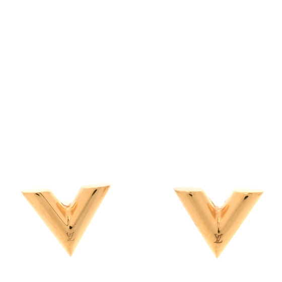 Brass Essential V Stud Earrings Gold
