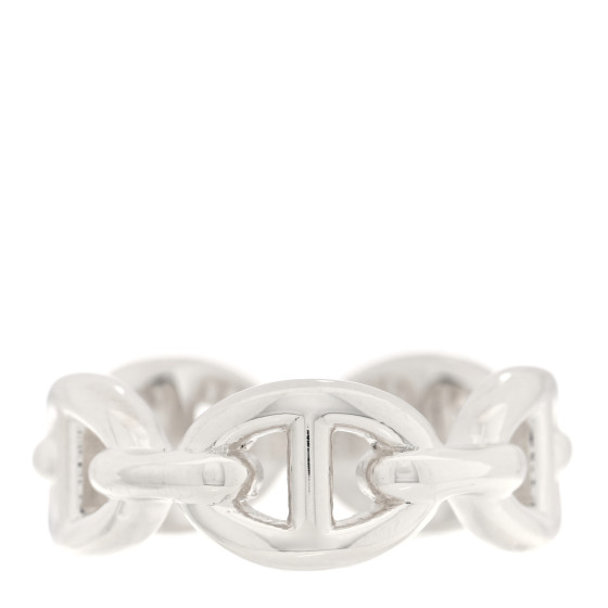 Sterling Silver PM Chaine d'Ancre Enchainee Band Ring 49 5