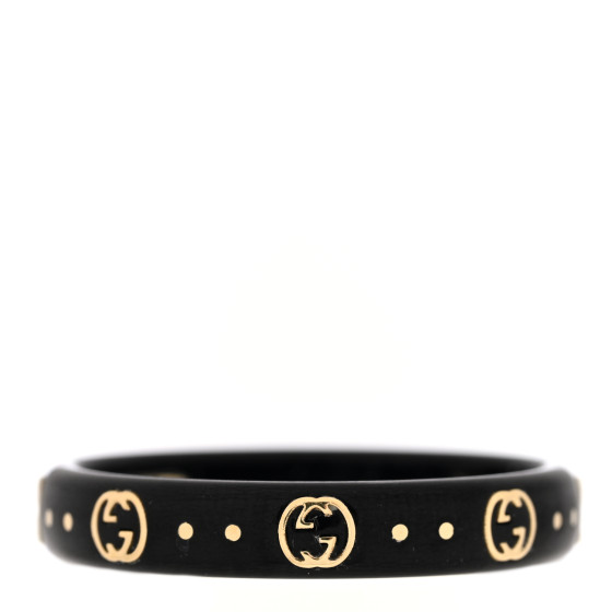 18K Yellow Gold Synthetic Corundum Icon Ring Black 62 10