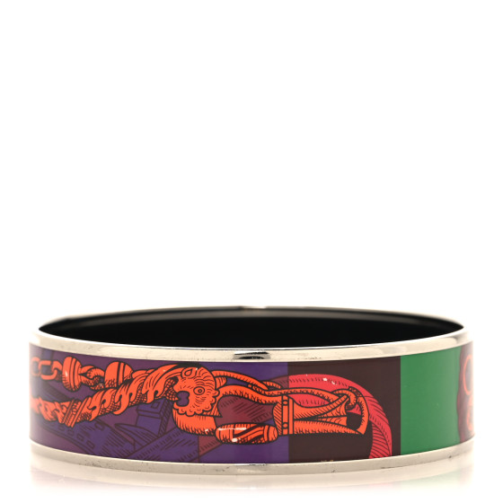 Enamel Printed Della Cavalleria Wide Bracelet 70 Cacao
