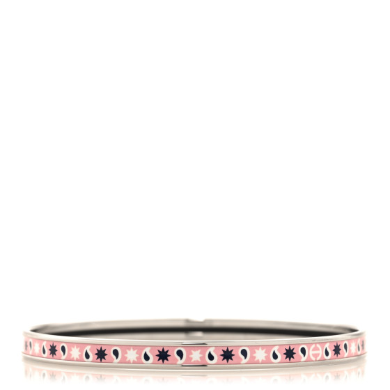 Enamel Printed Extra Narrow Bandana Bangle 70 Rose Fever
