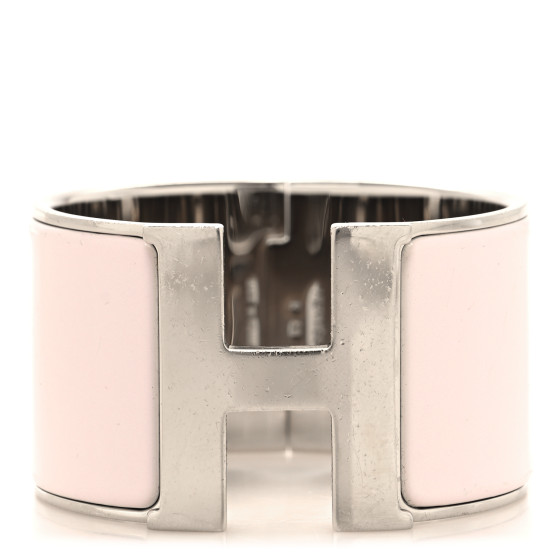 Enamel Extra Wide Clic Clac H Bracelet GM Rose Nymph