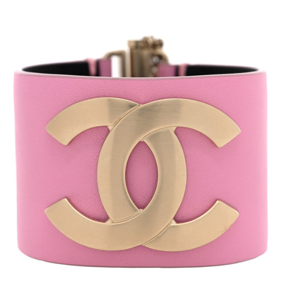 Calfskin CC Wide Cuff M Pink