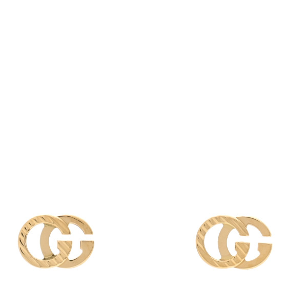 18K Yellow Gold Mini Running GG Stud Earrings