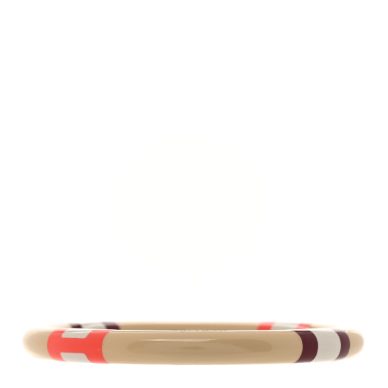 Lacquered Wood H Equipe PM Bangle Bracelet T3 Faubourg Orange Field