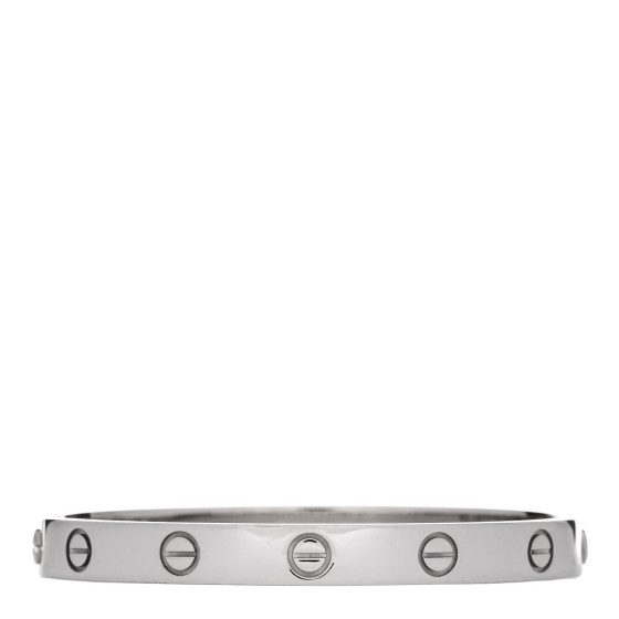 18K White Gold LOVE Bracelet 16