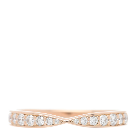 18K Rose Gold Diamond 1.8mm Harmony Band Ring 45 3.5