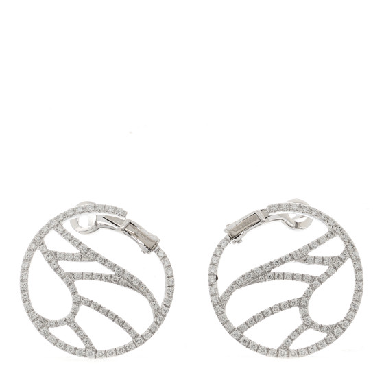 18K White Gold Diamond Battito D'ali Earrings