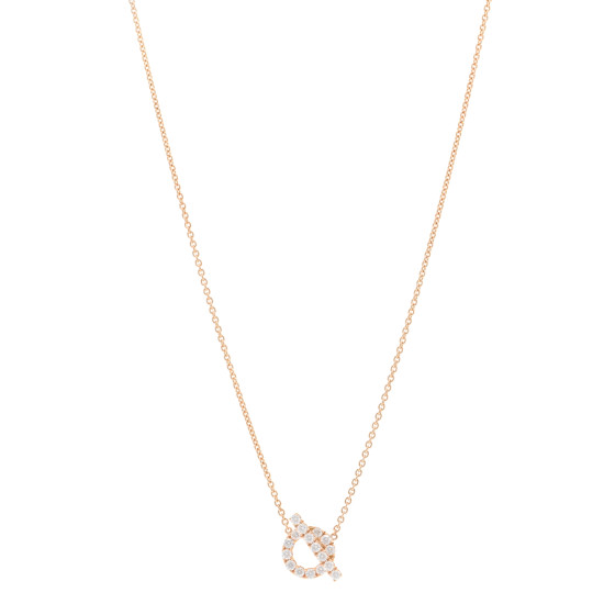 18K Rose Gold Diamond Finesse Pendant Necklace