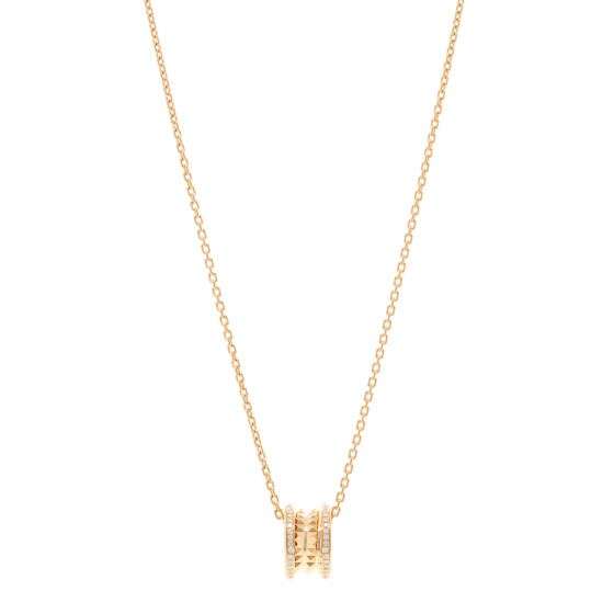 18K Yellow Gold Diamond .38ctw B.Zero1 Rock Pendant Necklace